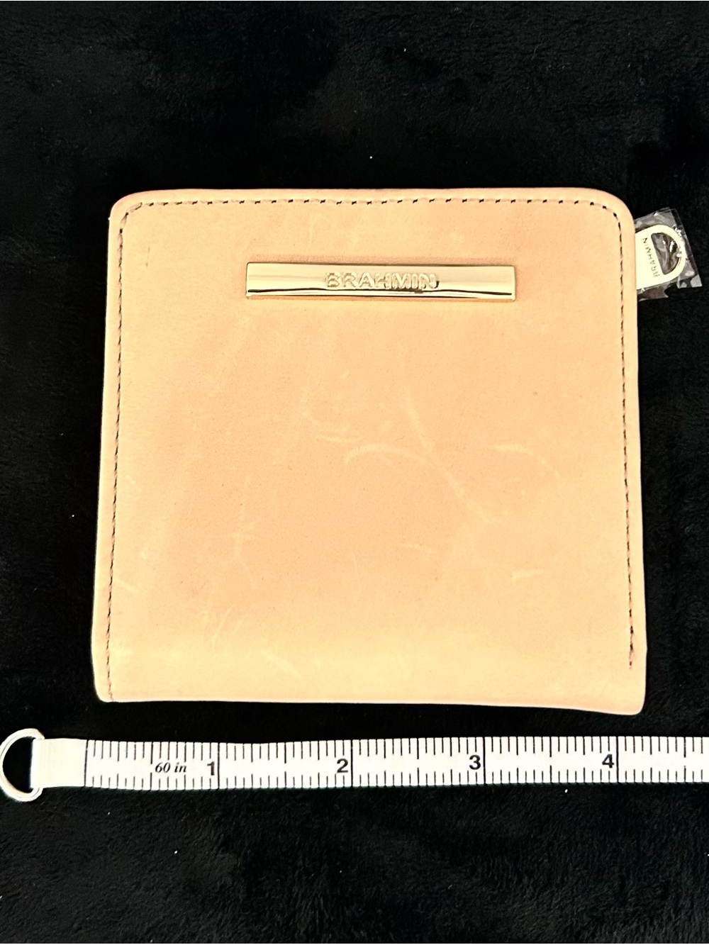 NWOT Brahmin Jane  Leather Bi-Fold Wallet with Gold Accent